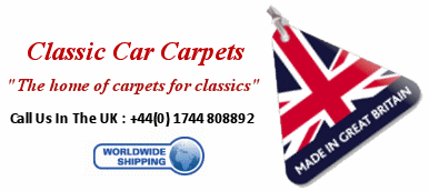 Tailored car carpet sets for classic and vintage cars