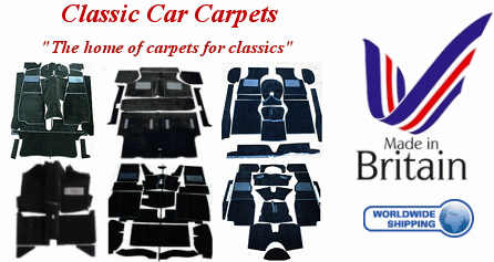 Tailored car carpet sets for classic and vintage cars